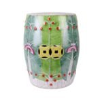 Chinese Bok Choy Cabbage Leaf Ceramic Garden Stool Side Table