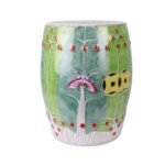 Chinese Bok Choy Cabbage Leaf Ceramic Garden Stool Side Table - Image 2