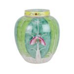 Bok Choy Cabbage Leaf Porcelain Lidded Jar Pot