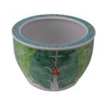Chinese Bok Choy Cabbage Leaf Ceramic Fish Bowl Planter - Image 3