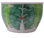 Chinese Bok Choy Cabbage Leaf Ceramic Fish Bowl Planter - Image 2