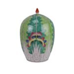 Cabbage Leaf Insect Motif Chinese Porcelain Ginger Jar - Image 3