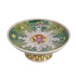 Vintage Bok Choy Insect Decorative Porcelain High Foot Fruit Plate - Image 3
