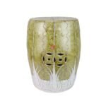 Brown Hand Painted Insect Bok Choy Pattern Porcelain Garden Stools - Image 2