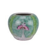 Chinese Famille Rose Vegetables Cabbage Animal Insect Pattern Ceramic Pot