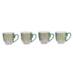 Jingdezhen Cabbage Leaf pattern Tea Pot Set 6 Piece Set By Rose Famille - Image 2