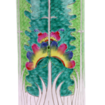 Hand-Painted Bok Choy Cabbage Leaf Ceramic Vase Jingdezhen Porcelain - Image 3