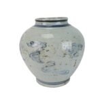 Traditional Blue and white phoenix and bird ceramic vase