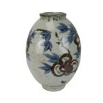 Underglaze Red Porcelain Vases with Sunflower Motifs Decor