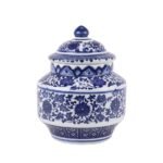 Blue and White Porcelain Ceramic Tea Jar Kitchen Pot - Image 5