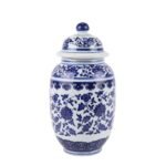 Blue and White Porcelain Ceramic Tea Jar Kitchen Pot - Image 6