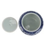 Blue And White Porcelain Chinese Retro Ceramic Watermelon Pot - Image 4