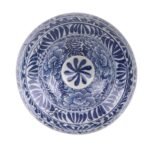 Blue and White Floral Vine Lidded Jar - Image 3