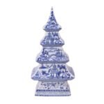 Blue Chinoiserie Tree Ceramic Christmas Tree