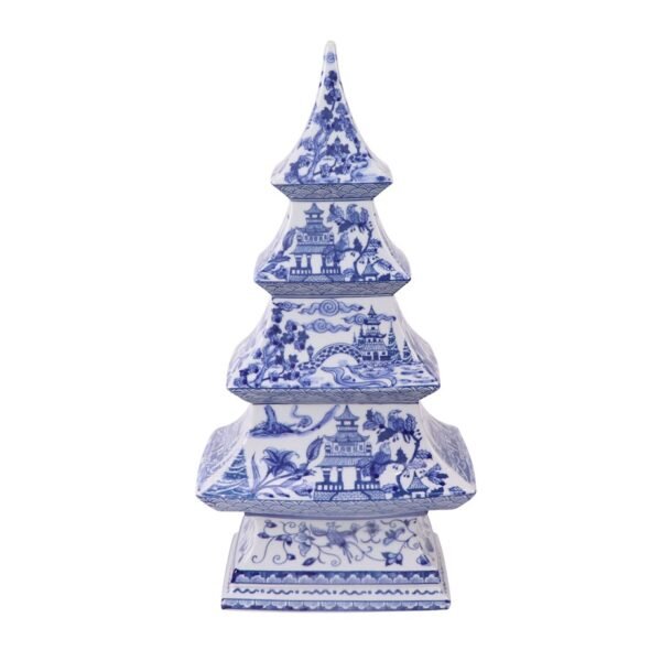 Blue Chinoiserie Tree Ceramic Christmas Tree