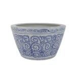 Blue and Wite Floral pattern Ceramic Flower Pot Planter