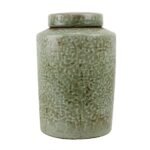 Mint green Dark Blue Pink Floral Carved Chinese pot