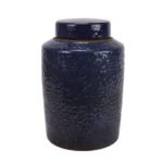 Mint green Dark Blue Pink Floral Carved Chinese pot - Image 3