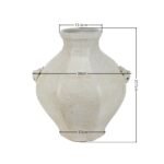 Jingdezhen Antique White Crackle Glaze Octagonal Ceramic Vase Pot - Image 3