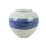 OceanBlue Painted Gallery Ceramic Table Flower Vase