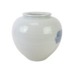 OceanBlue Painted Gallery Ceramic Table Flower Vase - Image 3