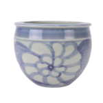 Blue and White Floral Pattern Ceramic Flower Pot Planter - Image 4