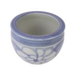 Blue and White Floral Pattern Ceramic Flower Pot Planter - Image 6